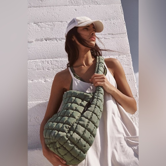 Free People Quilted Carryall Bag - Picture 1 of 8